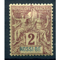Французские колонии - Носси-Би (Мадагаскар) - 1894г. - аллегория, 2 с - 1 марка - MH [Mi 27]. #4-W1-135-A-1