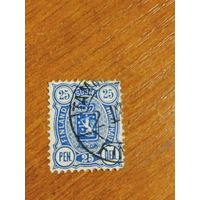 1889 Россия Великое княжество Финляндское мих 31А зуб 12 1/2 герб (1-10)