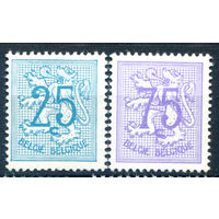 Бельгия - 1966г. - геральдический лев - 2 марки - полная серия, MLH [Mi 1434-1435]. #2-Be-60-B-1