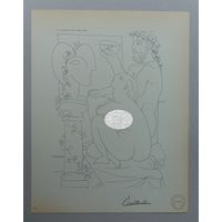 Литография Пабло Пикассо Pablo Picasso 1956г.