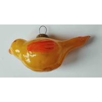 Елочная игрушка СССР. Маленькая птичка