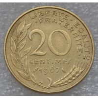 Франция, 20 сантимов 1967 г.