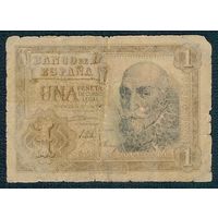 Испания 1 песета 1953 год.