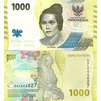 Индонезия 1000 рупий образца 2022 года UNC pw162 серия GAR