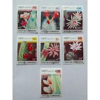 Марки  Кактусы  Камбоджа  1990   7  шт. - 5,00 руб