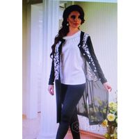 Нарядная накидка черно-белая р.48-50