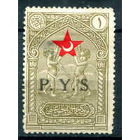 Турция - 1932г. - благотворительные марки лиги Красного Полумесяца, помощь детям, 1 Ghr - 1 марка - MH с утончением [Mi 36]. #4-W2-128-A-2