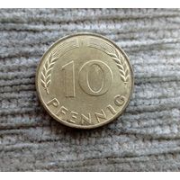 Werty71 Германия ФРГ 10 пфеннигов 1971 F