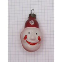 С рубля. Елочная игрушка "Голова клоуна". СССР.