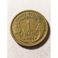 Франция 1 франк 1938