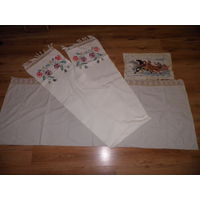 Занавеска,шторка,рушник,вышивка макраме ср.20-го века.С рубля.