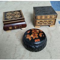 Шкатулки СССР 3 штуки одним лотом