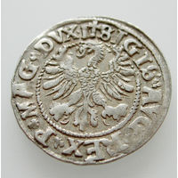 Полугрош 1546, Жигимонт Август, Вильно. Всадник с овальным щитом, Ivanauskas-2016 - сочетание штемпелей Ав и Рв не описаны