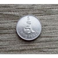 Werty71  Гибралтар 5 пенсов 2011 Варварийская обезьяна (магот) 5 вверху