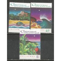 Остров Рождества. Рождество. 1993г. Mi#388-90. Серия.