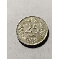 Турция 25 куруш 2014