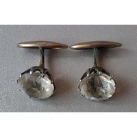 Запонки СССР, с горным хрусталём, 875