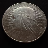 10 злотых 1932 г.  Польша.  Ядвига.  Серебро. ЛЮКС