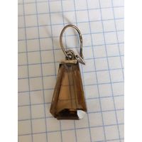 Винтажная бижутерия. Серьга одиночка. Серебро 875 проба.