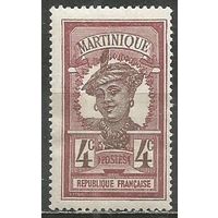 Мартиника. Островитянка. 1908г. Mi#58.