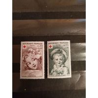 1962 Франция почтово-благотворительные в пользу Красного Креста медицина искусство культура чистая полная серия клей MNH** (3-3)