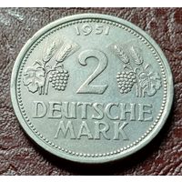 Германия 2 марки, 1951    J     ( 1-11-7 )