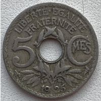 Франция 5 сантимов 1925 г.