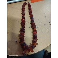 Бусы янтарь