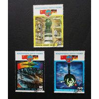 СССР 1978г. ИНТЕРКОСМОС. Международные полеты в Космос СССР - ГДР, полная серия из 3 марок #0076-K1P10