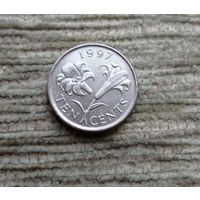 Werty71 Бермуды Бермудские острова 10 центов 1997 Лилия