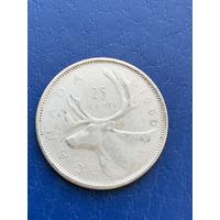 Канада 25 центов 1960 г