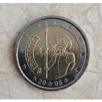 Испания. 2 евро 2005. Дон Кихот. Нечастая. Распродажа личной коллекции