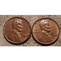 1 цент  1957 P & D США