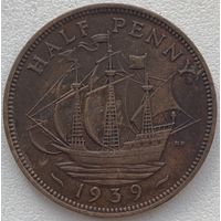 Великобритания 1/2 пенни 1939 г.