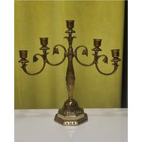 Латунный винтажный подсвечник