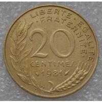 Франция, 20 сантимов 1981 г.