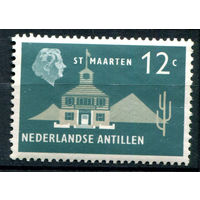 Нидерландские Антильские острова - 1958/59г. - ландшафты, архитектура, 12 с - 1 марка - MNH [Mi 74]. #3-WB-93-A-1