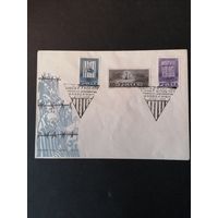 Польша 1962 КПД с полной серией марок "Памятники борьбы и мученичества" (спецгашение) Mi.1303-1305 каталог 1.50 евро