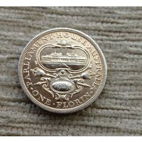 Werty71 Австралия 1 флорин 1927 Открытие здания парламента в Канберре Серебро