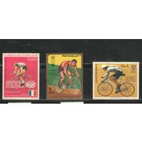 Парагвай-1969-1988 (Мих.1884-) , **,   Спорт, Велоспорт ,Велосипеды,3 марки