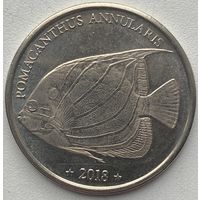 Западное Самоа 10 франков 2018 г. Рыба Ангел