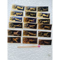 Комплект значков 18 шт. Военные самолёты ВОВ 1941-1945 гг.. тяжелый