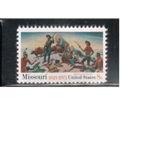 США-1971, (Мих.1030),  ** , Штат Миссури, Война (одиночка)