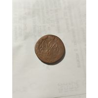 Деньга 1757 г. Елизавета Петровна