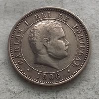Португалия 5 реалов (рейсов) 1906 Карлуш I - последний год чекана