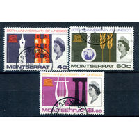 Британские колонии - Монтсеррат - 1966г. - 20 лет ЮНЕСКО - 3 марки - полная серия, гашёные [Mi 185-187]. #2-Bc-52-A-2