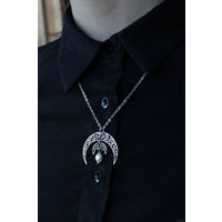 Лот С 1 РУБЛЯ! много лотов! Подвеска-кулон Месяц-лунница с натуральной жемчужиной