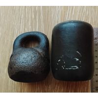 Торговая царская гирька и  керамическая ТОРГОВАЯ гирька 1934г