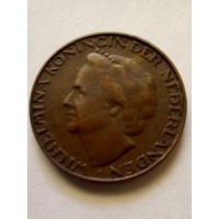 Нидерланды.1 цент 1948 г.Королева Вильгельмина.XF