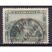 32.Aust. Великобритания. Австралийские штаты. Тасмания. Озеро Марион.1903 г. 1/2d. Mi.#69A. 32.Aust. Великобритания. Австралийские штаты. Тасмания. Озеро Марион.1903 г. 1/2d. Mi.#69A.